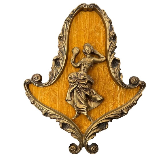 Romm Mfg Baroque Wall Art Woman with Mirror Style 770 New York - Picture 2 of 4